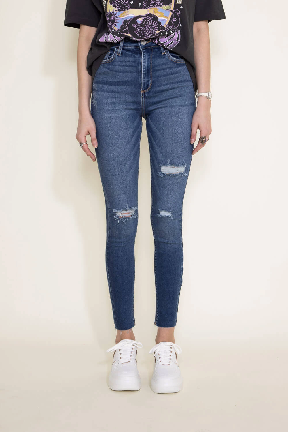 Cello High Rise Ankle Skinny Jeans For Women | WV77699M3-AK 4 Cello High Rise Ankle Skinny Jeans For Women | WV77699M3-AK - Image 2
