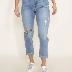 Eunina Rocky High Rise Boyfriend Jeans For Women | E88038BPM