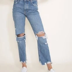 Free People Tapered Baggy Boyfriend Jeans For Women | OB1299887-4269