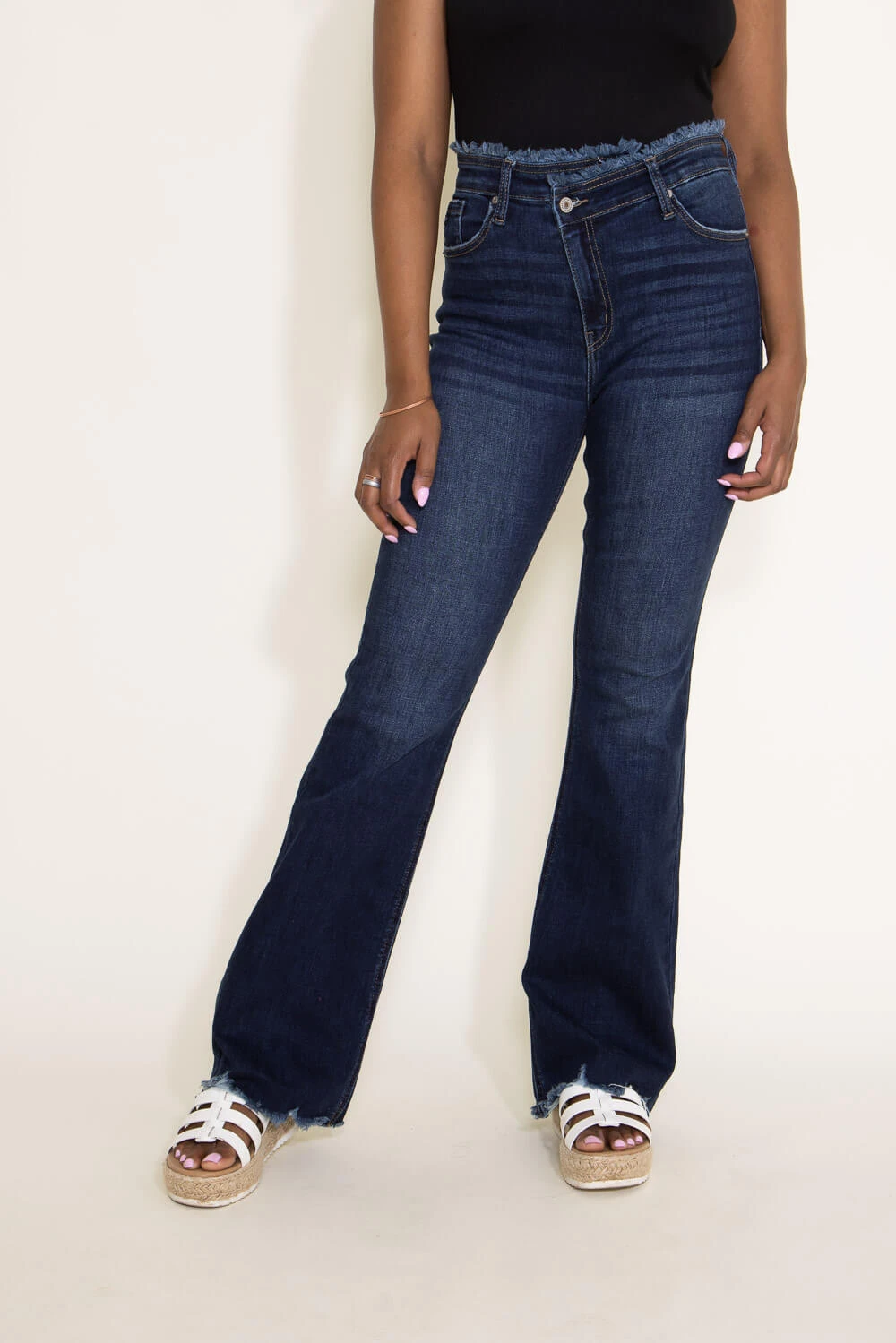 KanCan High Rise Crisscross Flare Jeans For Women | KC2546D 3 KanCan High Rise Crisscross Flare Jeans For Women | KC2546D - Image 2