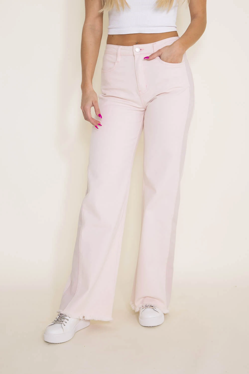 KanCan High Rise Flare Jeans For Women In Pink | KC7444PK 3 KanCan High Rise Flare Jeans For Women In Pink | KC7444PK