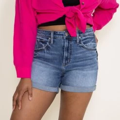 Silver Jeans Beau High Rise Denim Shorts For Women | L27541SOC307