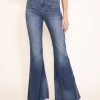 Sneak Peek High Rise Flare Jeans For Women | SP-P11914 2 Sneak Peek High Rise Flare Jeans For Women | SP-P11914 -straight jeans shop 001 Sneak Peek Womens Flare Jeans in Denim HIGH RISE FLARE MED WASH SP P11914