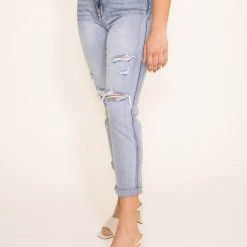 Eunina Super High Rise Boyfriend Jeans For Women | E88087NVA -straight jeans shop 002 Eunina Womens Rocky Super High Rise Jeans in Denim ROCKY SUPER HIGH RISE BOYFRIEND E88087NVA 1