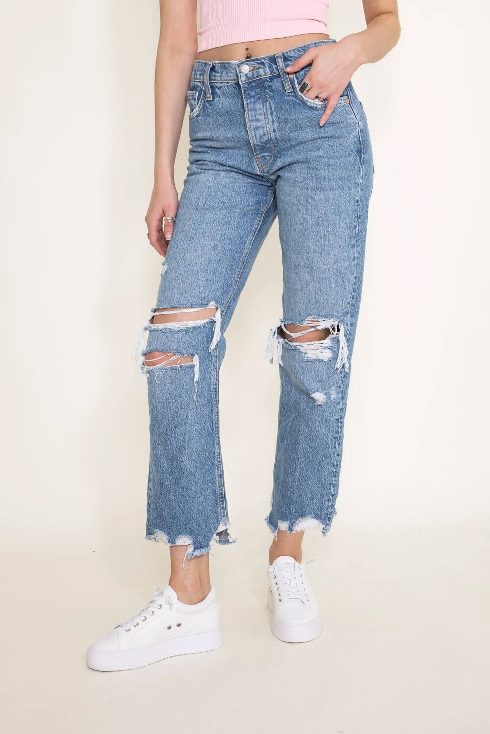 Free People Tapered Baggy Boyfriend Jeans For Women | OB1299887-4269 6 Free People Tapered Baggy Boyfriend Jeans For Women | OB1299887-4269 - Image 4
