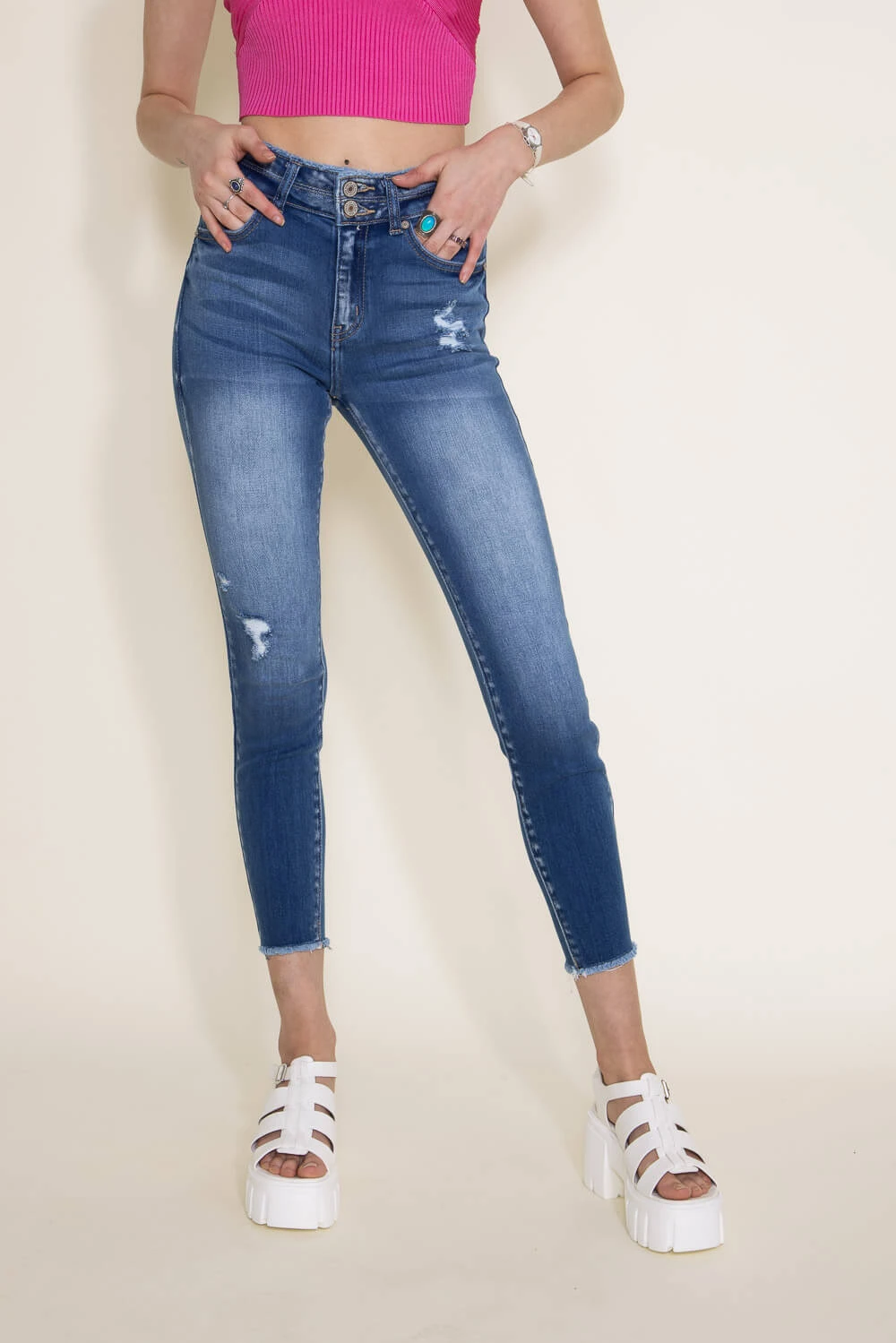 KanCan Danica High Rise Ankle Skinny Jeans For Women | KC7317M 7 KanCan Danica High Rise Ankle Skinny Jeans For Women | KC7317M - Image 5