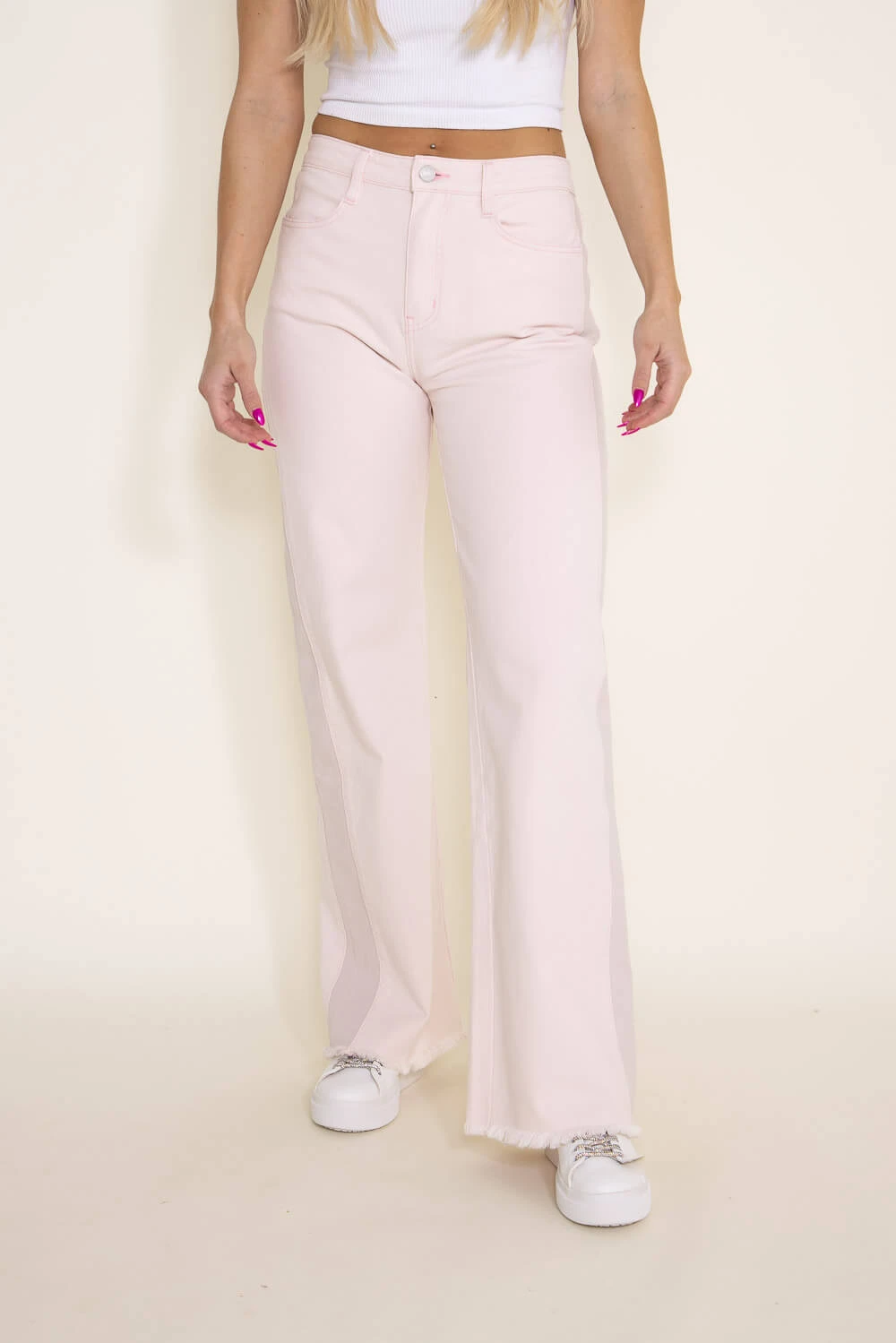 KanCan High Rise Flare Jeans For Women In Pink | KC7444PK 7 KanCan High Rise Flare Jeans For Women In Pink | KC7444PK - Image 5