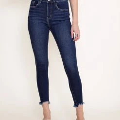 KanCan High Rise Ankle Skinny Jeans For Women | KC11256D 9 KanCan High Rise Ankle Skinny Jeans For Women | KC11256D -straight jeans shop 002 Kancan Dark Wash Ankle Skinny Jean for Women DK WASH ANKLE SKINNY KC11256D