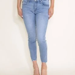 KanCan Mid Rise Ankle Skinny Jeans For Women | KC20009L -straight jeans shop 002 Kancan Mid Rise Light Wash Ankle Skinny Jean for Women MID RISE LT WASH ANKLE SKINNY KC20009L