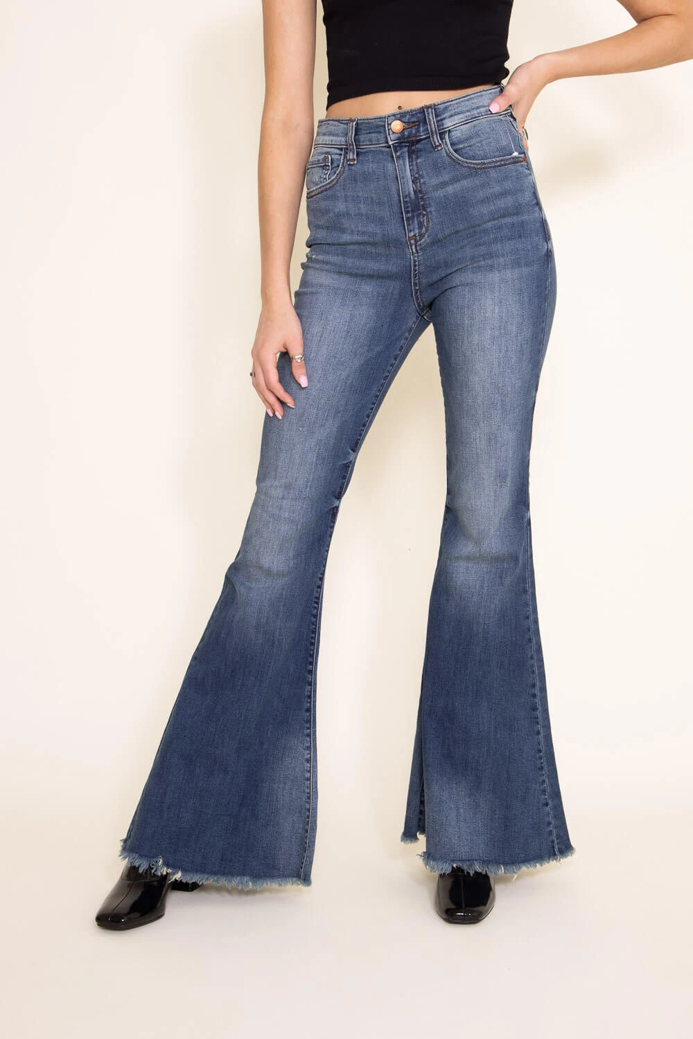 Sneak Peek High Rise Flare Jeans For Women | SP-P11914 6 Sneak Peek High Rise Flare Jeans For Women | SP-P11914 - Image 4
