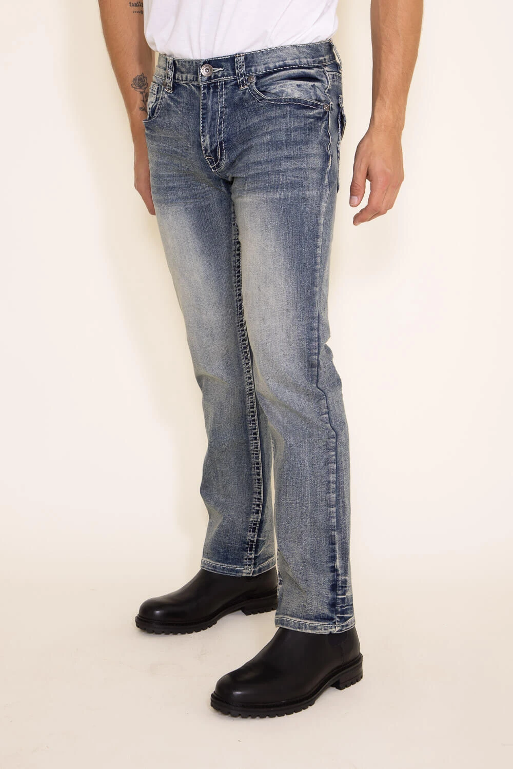 True Luck Alfy Med Bootcut Jeans For Men | TL22082201 5 True Luck Alfy Med Bootcut Jeans For Men | TL22082201 - Image 3