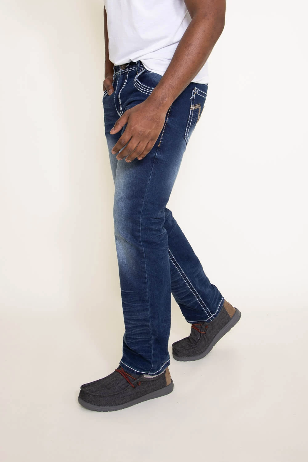 True Luck Livingston Bootcut Stretch Jeans For Men | TL17150055 5 True Luck Livingston Bootcut Stretch Jeans For Men | TL17150055 - Image 3
