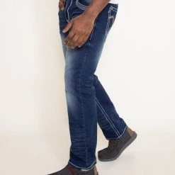 True Luck Livingston Bootcut Stretch Jeans For Men | TL17150055 -straight jeans shop 002 True Luck Livingston Bootcut Stretch Jeans for Men TL17150055
