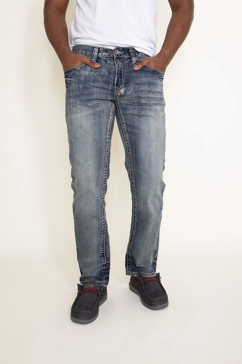 True Luck Ramsey Straight Stretch Jeans For Men | TL19150017 5 True Luck Ramsey Straight Stretch Jeans For Men | TL19150017 - Image 3