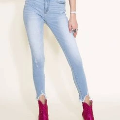 Cello Cropped Fray Hem Skinny Jeans For Women | WV78205LT 12 Cello Cropped Fray Hem Skinny Jeans For Women | WV78205LT -straight jeans shop 003 Cello Cropped Fray Hem Skinny Jeans for Women WV78205LT