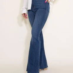 Cello High Rise Super Flare Jeans For Women | WV36808M-2 9 Cello High Rise Super Flare Jeans For Women | WV36808M-2 -straight jeans shop 003 Cello High Rise Super Flare Jeans for Women WV36808M 2 1