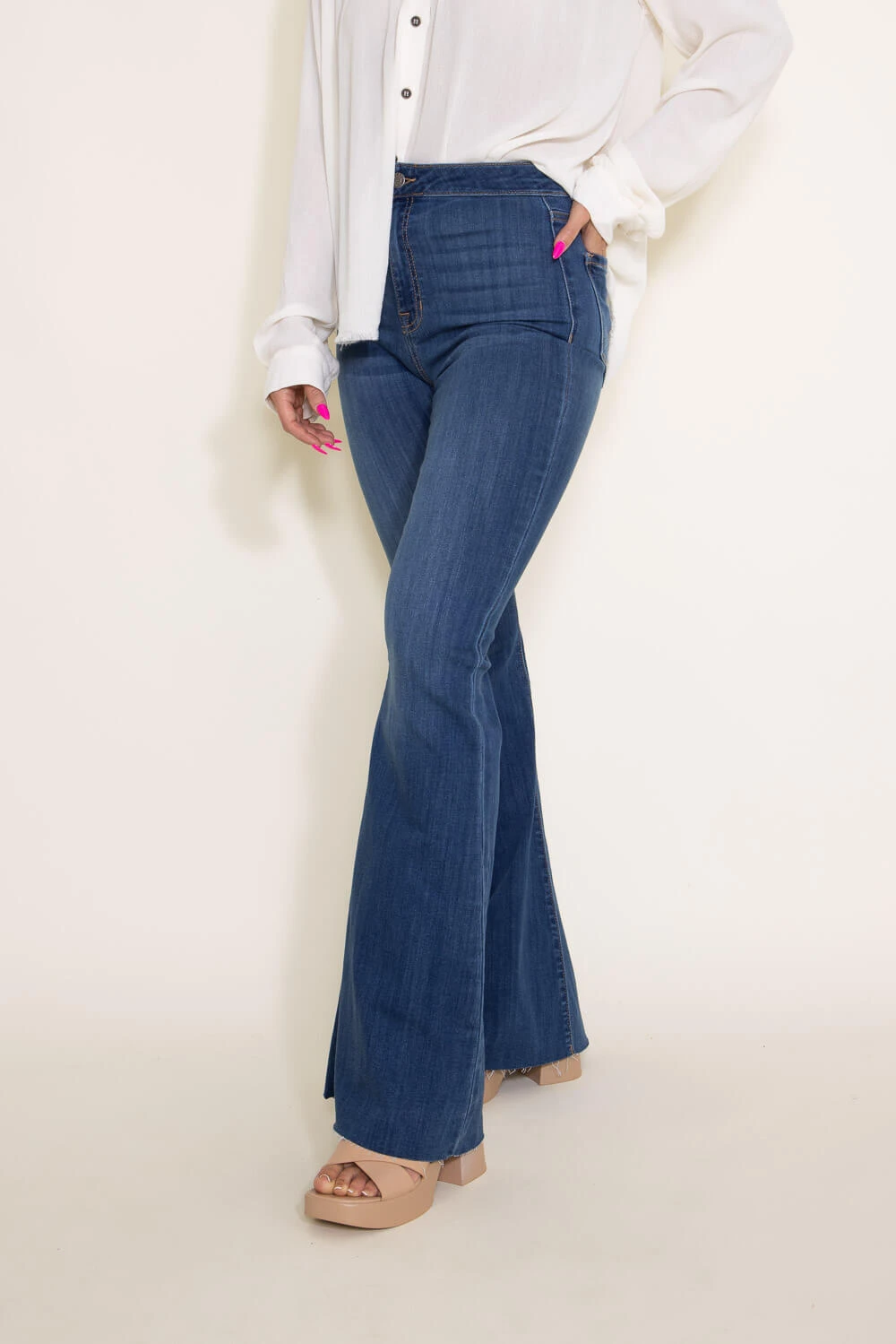 Cello High Rise Super Flare Jeans For Women | WV36808M-2 6 Cello High Rise Super Flare Jeans For Women | WV36808M-2 - Image 4