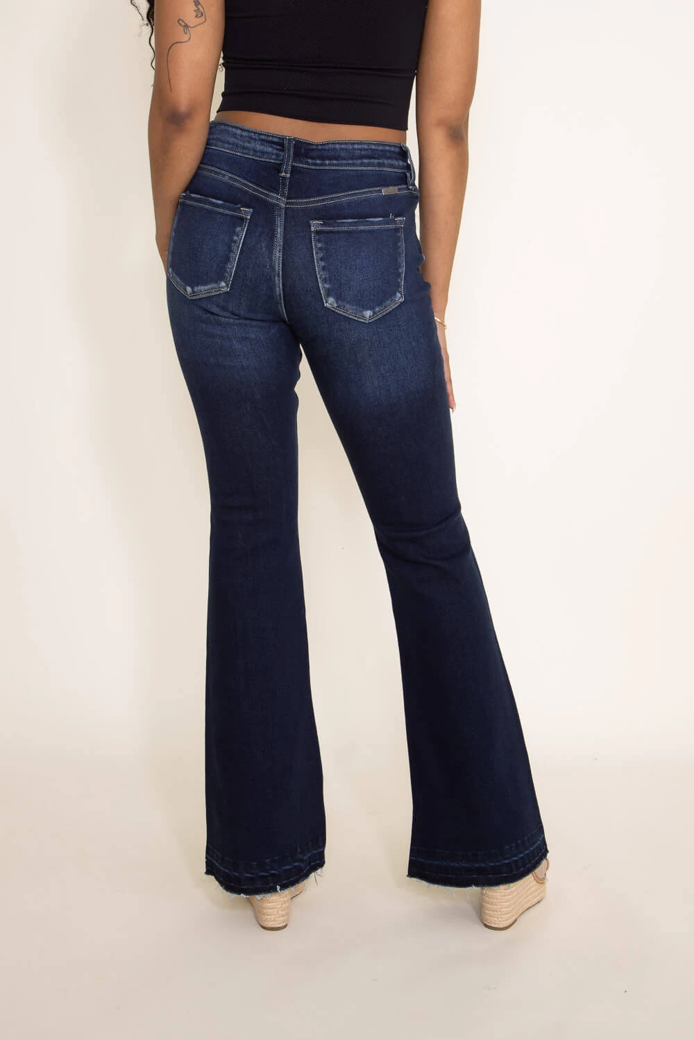 KanCan Mid-Rise Button Flare Jeans For Women | KC7338LD 5 KanCan Mid-Rise Button Flare Jeans For Women | KC7338LD - Image 3