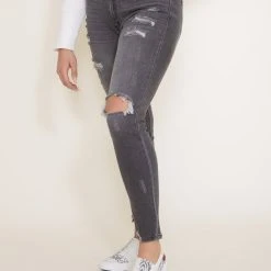 KanCan Mid Rise Distressed Super Skinny Jeans For Women In Light Grey | KC5055LG 9 KanCan Mid Rise Distressed Super Skinny Jeans For Women In Light Grey | KC5055LG -straight jeans shop 003 KanCan Mid Rise Distressed Super Skinny Jeans for Women in Light Grey KC5055LG 1