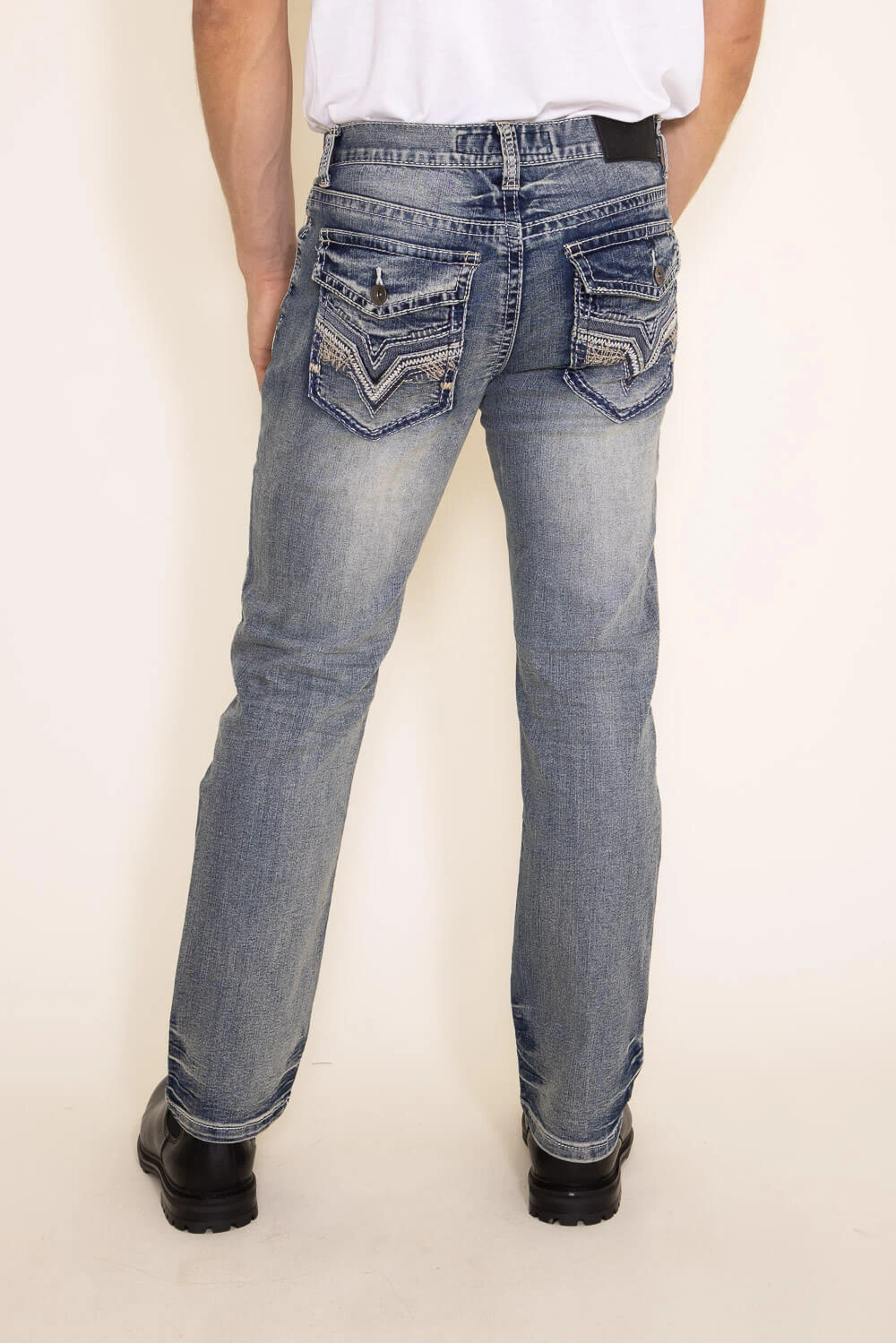 True Luck Alfy Med Bootcut Jeans For Men | TL22082201 4 True Luck Alfy Med Bootcut Jeans For Men | TL22082201 - Image 2
