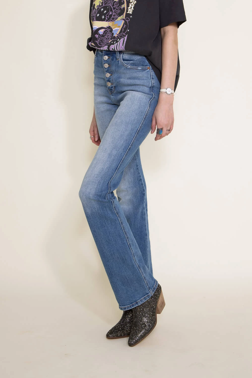 Cello High Rise Bootcut Jeans For Women | AB38293M 8 Cello High Rise Bootcut Jeans For Women | AB38293M - Image 6