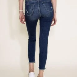 Cello High Rise Distress Fray Hem Skinny Jeans For Women | WV77101DKD-1 10 Cello High Rise Distress Fray Hem Skinny Jeans For Women | WV77101DKD-1 -straight jeans shop 004 Cello High Rise Distress Fray Hem Skinny Jeans for Women WV77101DKD 1