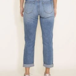 Eunina Frankie Mid Rise Girlfriend Jeans For Women | E87019AD -straight jeans shop 004 Eunina Frankie Mid Rise Girlfriend Jeans for Women E87019AD