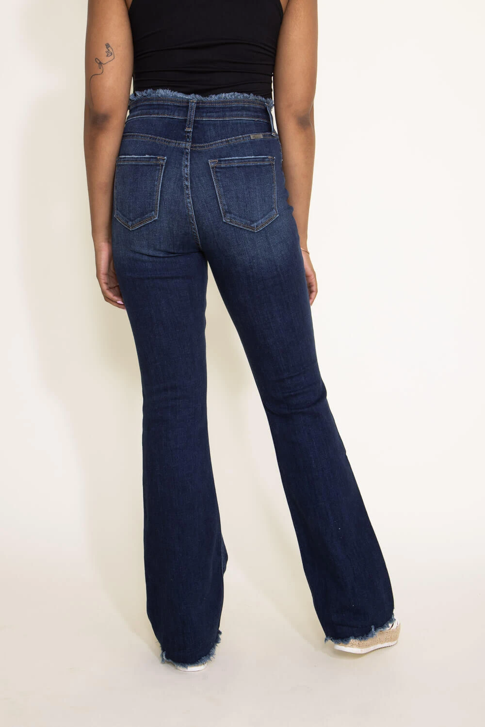 KanCan High Rise Crisscross Flare Jeans For Women | KC2546D 7 KanCan High Rise Crisscross Flare Jeans For Women | KC2546D - Image 5