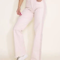 KanCan High Rise Flare Jeans For Women In Pink | KC7444PK 14 KanCan High Rise Flare Jeans For Women In Pink | KC7444PK -straight jeans shop 004 KanCan High Rise Flare Jeans for Women in Pink KC7444PK 1