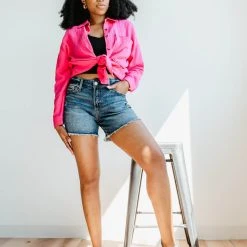 Silver Jeans Suki Mid Rise Denim Shorts For Women | L53946EAE393