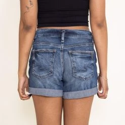 Silver Jeans Dark Wash Boyfriend Denim Shorts For Women | L53608EPX333 11 Silver Jeans Dark Wash Boyfriend Denim Shorts For Women | L53608EPX333 -straight jeans shop 004 Silver Jeans Dark Wash Boyfriend Denim Shorts for Women L53608EPX333 1