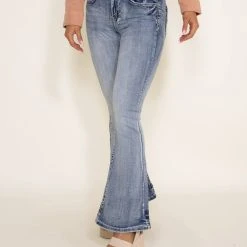 True Luck Kirk Flare Jeans For Women | TL20200402 11 True Luck Kirk Flare Jeans For Women | TL20200402 -straight jeans shop 004 True Luck Kirk Flare Jeans for Women TL20200402