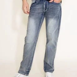 True Luck Maxwell Straight Stretch Jeans For Men | TL20356607 -straight jeans shop 004 True Luck Maxwell Straight Stretch Jeans for Men TL20356607