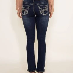 True Luck Random Stitched Bootcut Jeans For Women | TL20200403 11 True Luck Random Stitched Bootcut Jeans For Women | TL20200403 -straight jeans shop 004 True Luck Random Stitched Bootcut Jeans for Women TL20200403 1