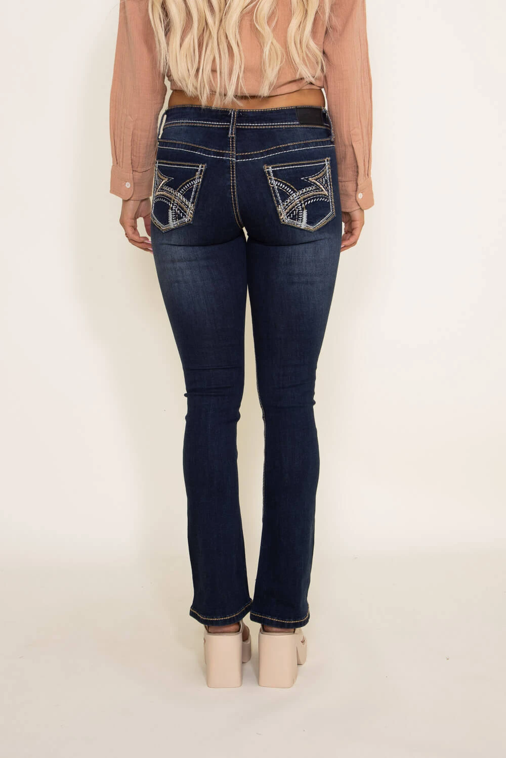 True Luck Random Stitched Bootcut Jeans For Women | TL20200403 7 True Luck Random Stitched Bootcut Jeans For Women | TL20200403 - Image 5