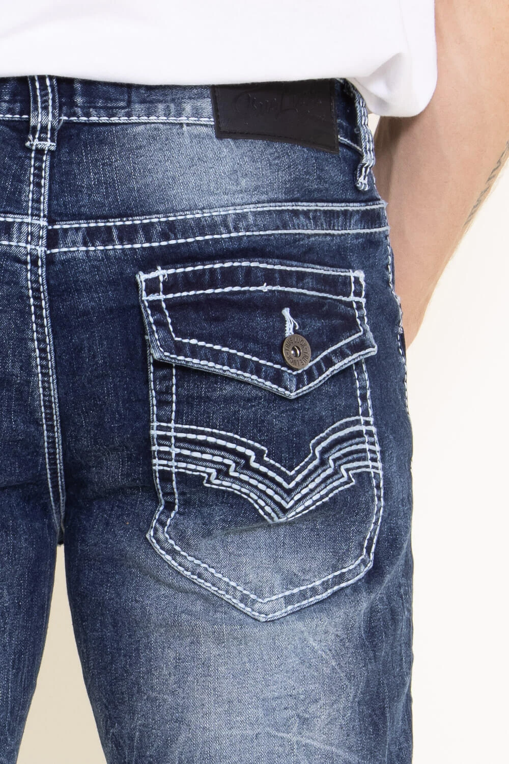 True Luck Zachary Bootcut Stretch Jeans For Men | TL20356609 6 True Luck Zachary Bootcut Stretch Jeans For Men | TL20356609 - Image 4