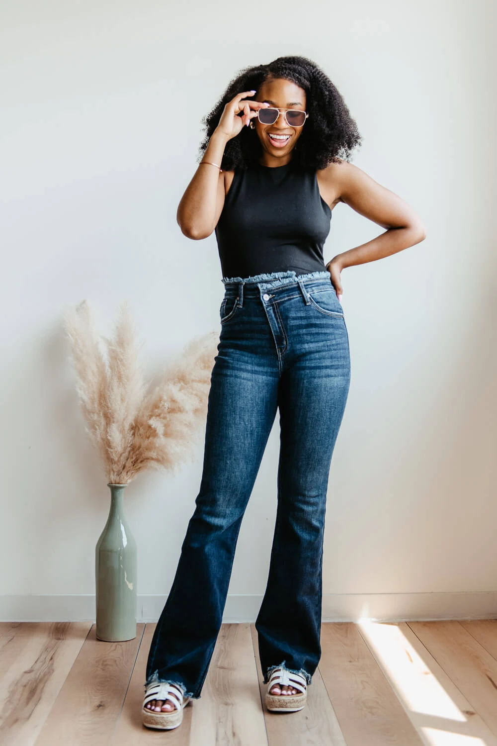 KanCan High Rise Crisscross Flare Jeans For Women | KC2546D 2 KanCan High Rise Crisscross Flare Jeans For Women | KC2546D