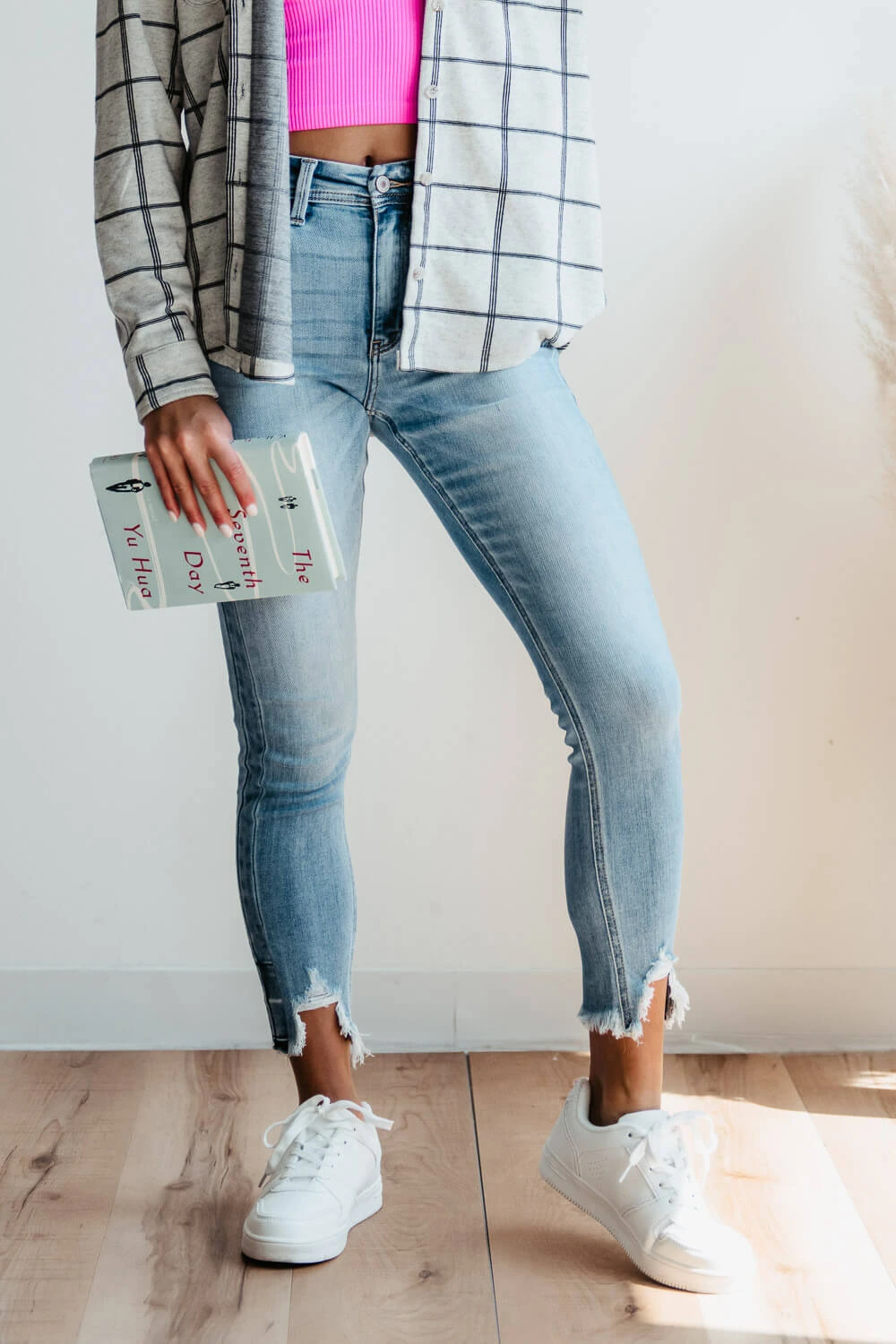 KanCan High Rise Shark Bite Ankle Skinny Jeans For Women | KC9258M 3 KanCan High Rise Shark Bite Ankle Skinny Jeans For Women | KC9258M