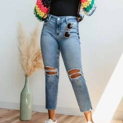 Silver Jeans Suki Straight Leg Crop Jeans For Women | L43980EAE245