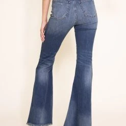 Sneak Peek High Rise Flare Jeans For Women | SP-P11914 11 Sneak Peek High Rise Flare Jeans For Women | SP-P11914 -straight jeans shop 005 Sneak Peek Womens Flare Jeans in Denim HIGH RISE FLARE MED WASH SP P11914 1