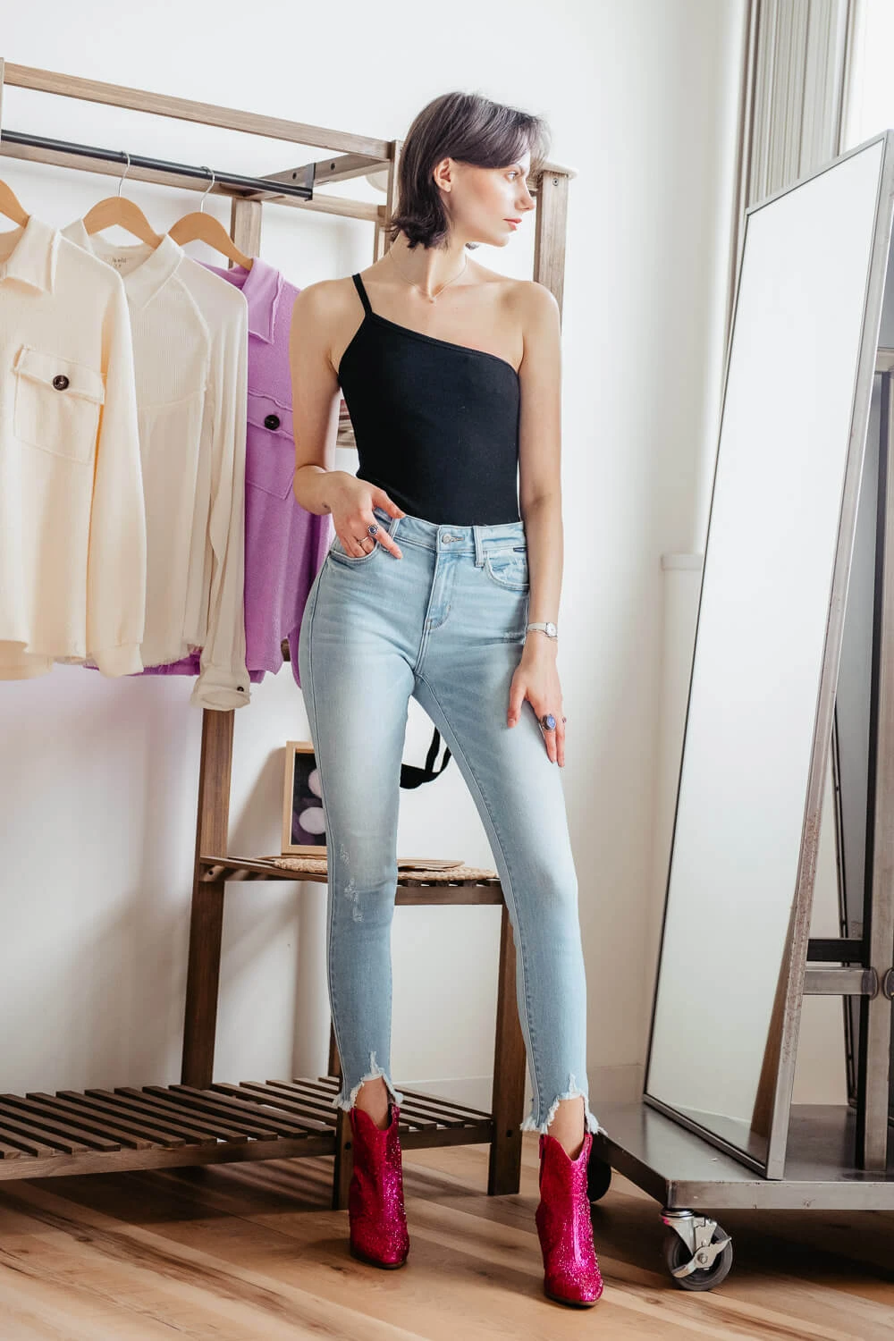Cello Cropped Fray Hem Skinny Jeans For Women | WV78205LT 3 Cello Cropped Fray Hem Skinny Jeans For Women | WV78205LT