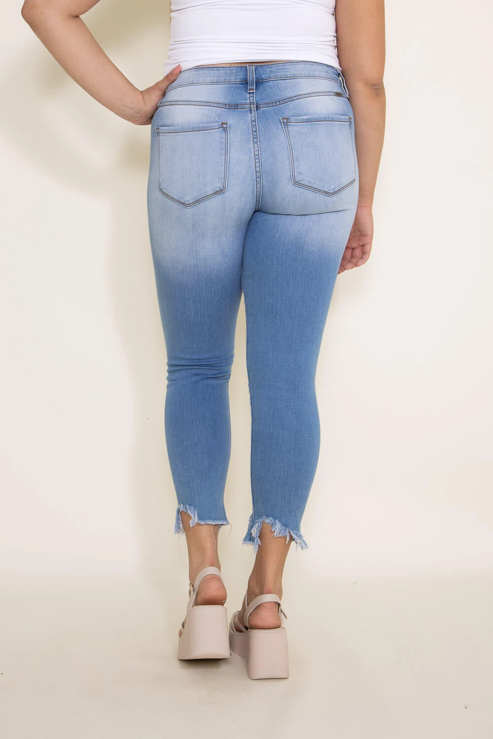 KanCan Kitson High Rise Frayed Hem Ankle Skinny Jeans For Women | KC9154M 5 KanCan Kitson High Rise Frayed Hem Ankle Skinny Jeans For Women | KC9154M - Image 3