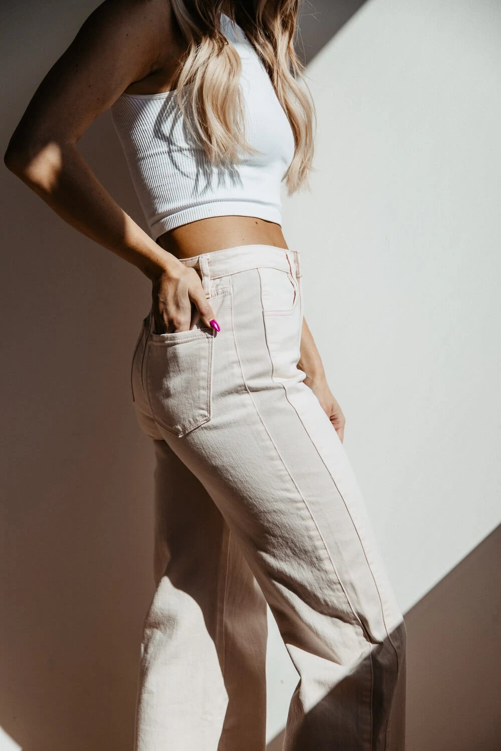 KanCan High Rise Flare Jeans For Women In Pink | KC7444PK 4 KanCan High Rise Flare Jeans For Women In Pink | KC7444PK - Image 2