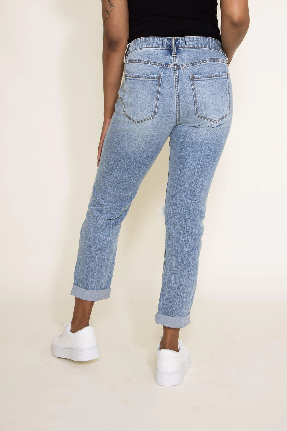 Eunina Frankie Mid Rise Destructed Jeans For Women | E87059WAS 8 Eunina Frankie Mid Rise Destructed Jeans For Women | E87059WAS - Image 6