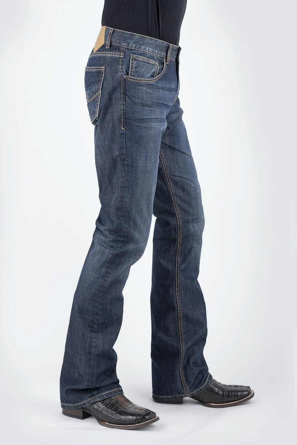 Tin Haul Mens Blue 100% Cotton Jagger Fit 1660 Pieced Jeans 3 Tin Haul Mens Blue 100% Cotton Jagger Fit 1660 Pieced Jeans