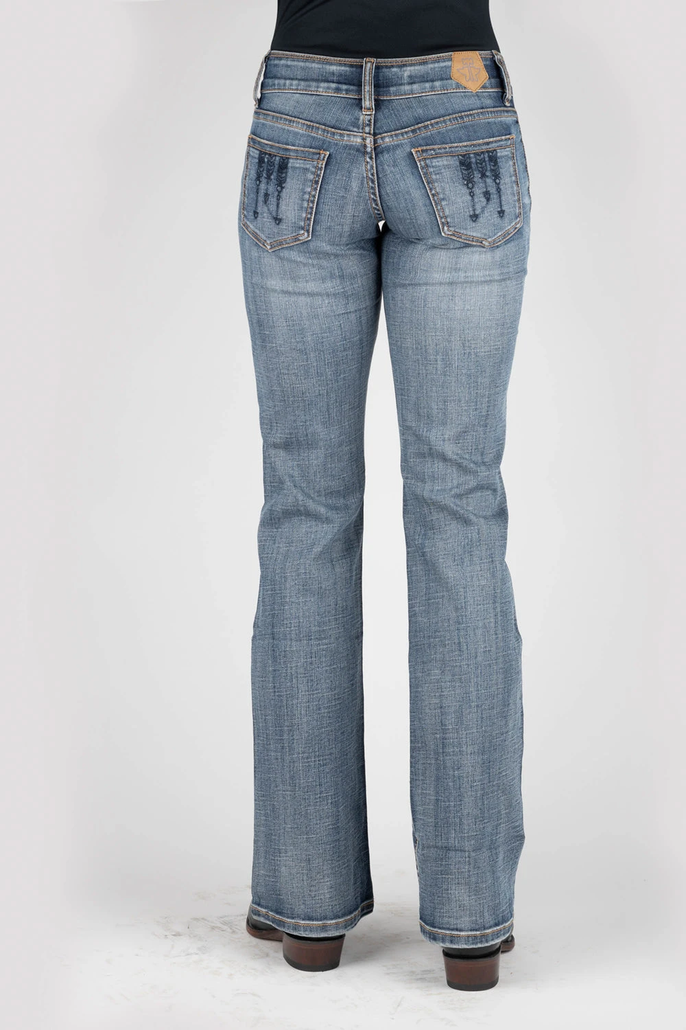 Tin Haul Womens Blue Cotton Blend 280 Rosie Embroidery Jeans 4 Tin Haul Womens Blue Cotton Blend 280 Rosie Embroidery Jeans - Image 2