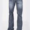 Tin Haul Womens Blue Cotton Blend Curved Piece Ella Jeans -straight jeans shop 1005404600013a