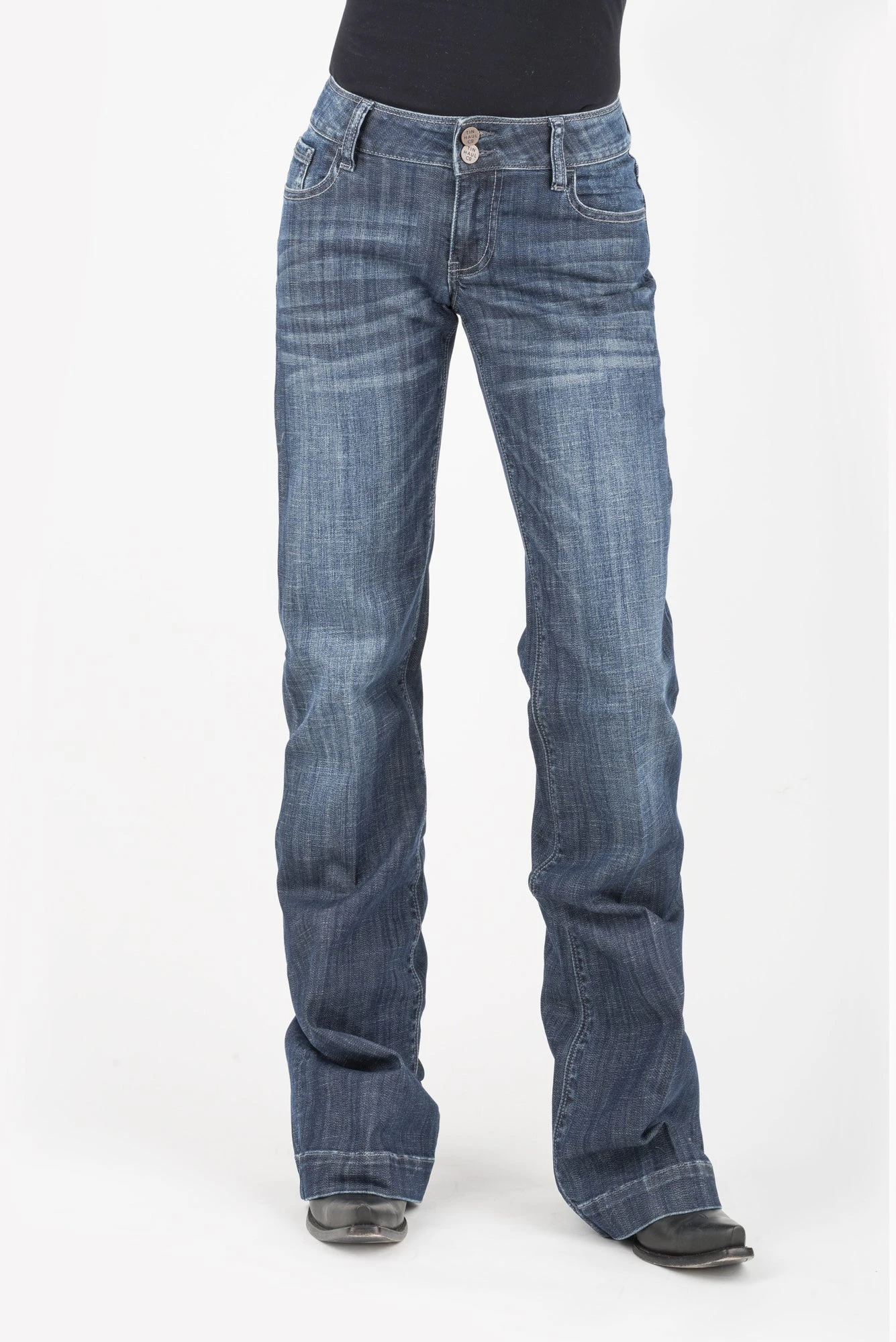 Tin Haul Womens Blue Cotton Blend Ella Trouser Arrow Jeans 5 Tin Haul Womens Blue Cotton Blend Ella Trouser Arrow Jeans - Image 3