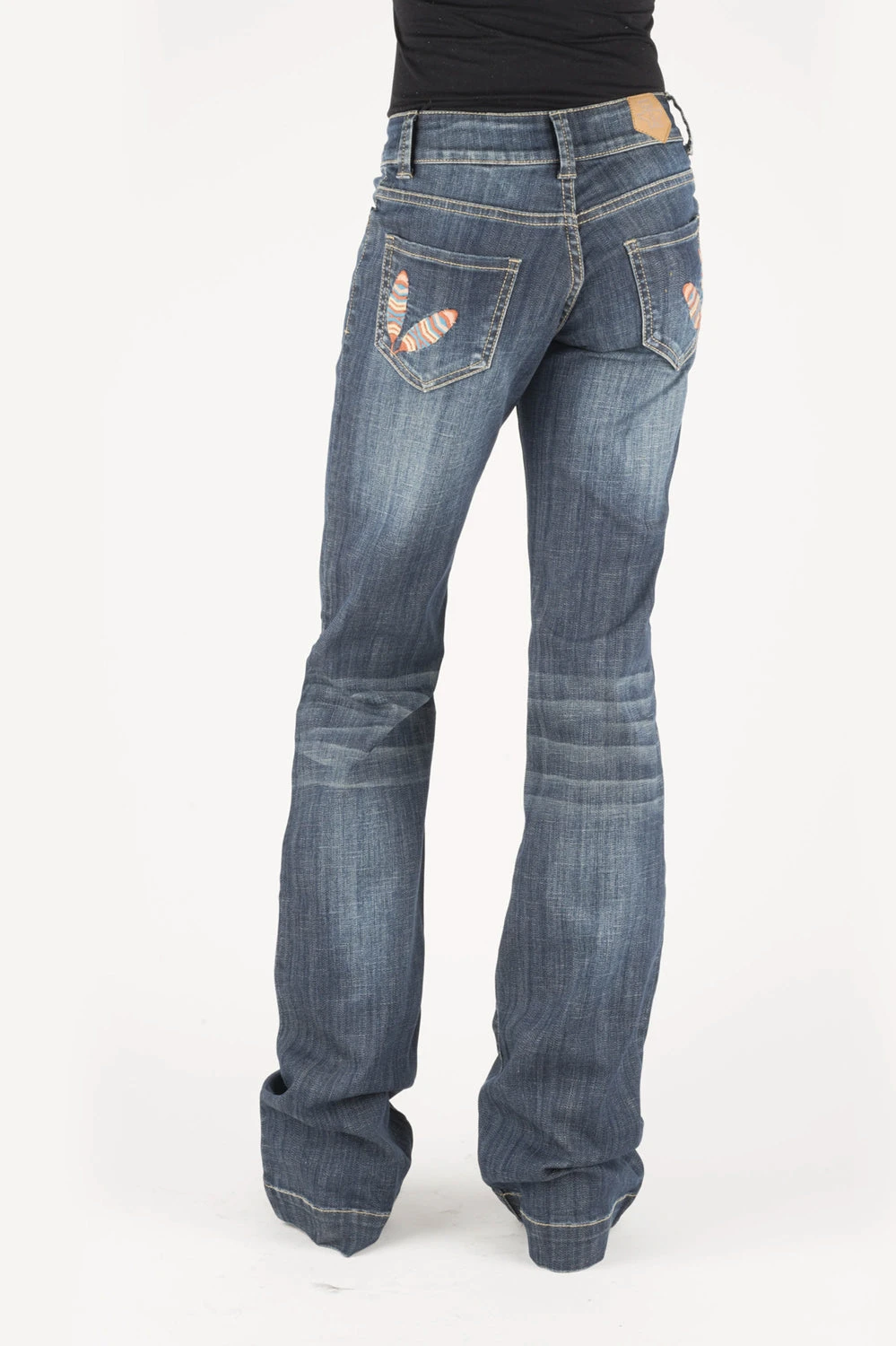 Tin Haul Womens Blue Cotton Blend 2 Feather 460 Ella Jeans 4 Tin Haul Womens Blue Cotton Blend 2 Feather 460 Ella Jeans - Image 2