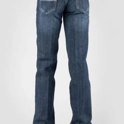 Tin Haul Womens Blue Cotton Blend Ella Fit Cream Deco Jeans 7 Tin Haul Womens Blue Cotton Blend Ella Fit Cream Deco Jeans -straight jeans shop 1005404600024c